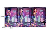 OBL10467461 - 11.5寸实身11关节K-POP猎魔女团娃娃带配件（带灯光音乐）