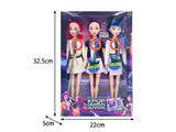 OBL10467478 - 11.5寸实身11关节K-POP猎魔女团娃娃3只装（带配件）（带灯光音乐）