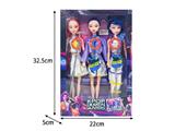 OBL10467481 - 11.5寸实身11关节K-POP猎魔女团娃娃3只装（带配件）（带灯光音乐）