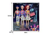 OBL10467506 - 11.5寸实身11关节K-POP猎魔女团娃娃3只装带配件（带灯光音乐）