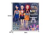 OBL10467507 - 11.5寸实身11关节K-POP猎魔女团娃娃3只装带配件（带灯光音乐）
