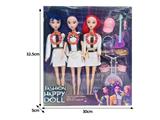 OBL10467513 - 11.5寸实身11关节K-POP猎魔女团娃娃3只装带配件（带灯光音乐）