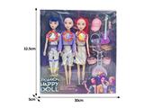 OBL10467516 - 11.5寸实身11关节K-POP猎魔女团娃娃3只装带配件（带灯光音乐）