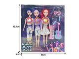 OBL10467521 - 11.5寸实身11关节K-POP猎魔女团娃娃3只装带配件（带灯光音乐）