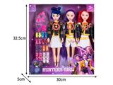 OBL10467589 - 11.5寸实身11关节K-POP猎魔女团娃娃3只装带配件（带灯光音乐）