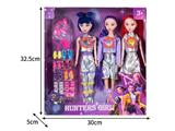 OBL10467591 - 11.5寸实身11关节K-POP猎魔女团娃娃3只装带配件（带灯光音乐）