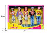 OBL10467653 - 11.5寸实身11关节K-POP猎魔男团猎魔女团娃娃5只装（带灯光音乐）