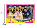OBL10467655 - 11.5寸实身11关节K-POP猎魔男团猎魔女团娃娃5只装带配件（带灯光音乐）