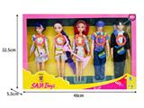 OBL10467656 - 11.5寸实身11关节K-POP猎魔男团猎魔女团娃娃5只装带配件（带灯光音乐）