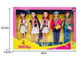 OBL10467659 - 11.5寸实身11关节K-POP猎魔男团猎魔女团娃娃5只装带配件（带灯光音乐）