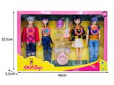 OBL10467663 - 11.5寸实身11关节K-POP猎魔男团猎魔女团娃娃4只装带配件（带灯光音乐）