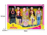 OBL10467666 - 11.5寸实身11关节K-POP猎魔男团猎魔女团娃娃4只装带配件（带灯光音乐）