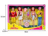 OBL10467667 - 11.5寸实身11关节K-POP猎魔男团猎魔女团娃娃4只装带配件（带灯光音乐）
