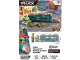 OBL10470964 - 高品质仿真模型惯性车双层军事运输车
（带灯光音乐 包电AG13 3粒 配6只金属回力车）