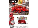 OBL10470992 - 高品质仿真模型惯性车双层消防运输车
（带灯光音乐 包电AG13 3粒 配6只ABS滑行车）