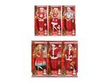 OBL10471492 - 11寸11关节男女芭比娃娃圣诞系列（配件随机混装）6PCS展示盒
