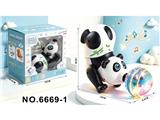 OBL10472338 - 灯光音乐电动旋转顶球熊猫