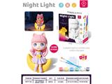 OBL10474208 - 月亮女孩DIY涂鸦彩绘夜灯存钱罐