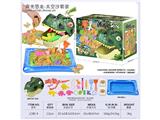 OBL10474604 - 太空沙-恐龙收纳盒
（带声光、内置
3颗纽扣电池）