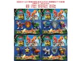 OBL10475652 - 2.5寸狗狗巡逻队（发光）公仔2只+盾牌随机1个 卡装4款