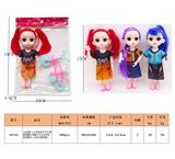 OBL10476972 - opp袋装 6寸实身多关节卡通版猎魔女团露米米拉佐伊娃娃加配件（多款衣服混装）