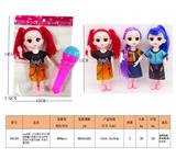 OBL10476973 - opp袋装 6寸实身多关节卡通版猎魔女团露米米拉佐伊娃娃加灯光音乐话筒（多款衣服混装）