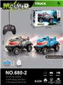 OBL10478908 - 遥控越野车1:16，27MHz，5通鲨鱼发光PVC车,带灯光,带喷雾功能带注水瓶
（包电）