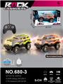 OBL10478909 - 遥控越野车1:16，27MHz，5通吉普牧马人发光PVC车,带灯光,带喷雾功能带注水瓶
（包电）