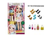 OBL10481056 - 高档礼物主题 1比1  10寸12关节实身真玻璃眼珠Rainbow high惊喜彩虹高中宝宝带鞋子，手提包