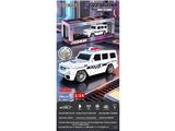 OBL10481229 - 1:14四通仿真遥控车奔驰警车大G, 精品五面开窗陈列架金银卡工艺