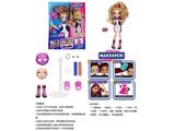 OBL10482834 - 高档FAIL.FIX.9寸11关节实身3D真眼珠变脸化妆芭比头发带香味。娃娃带11样不同惊喜配件。一件时装衣衣服