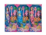 OBL10484469 - 11.5寸9关节实身长鞭美人鱼芭比。海底套装 3款混装