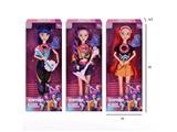 OBL10484567 - K-POP 猎魔女团真人版11.5寸12关节实身带七彩灯光主题曲米佐伊米cospiay朋克芭比带驻唱话筒三款混装