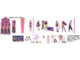 OBL10484621 - 水溶变色泡水系列  K-POP 猎魔女团动画版11.5寸实身带Rumi鲁米打歌芭比带金貂卡片一张带发夹带手提包3款6PC混装