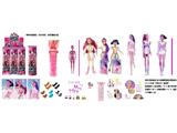 OBL10484622 - 水溶变色泡水系列  K-POP 猎魔女团动画版11.5寸实身带鲁米佐依米拉儿唱歌芭比带金貂卡片一张带发夹带手提包3款6PC混装