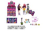 OBL10484624 - K-POP 猎魔女团真人版11.5寸9关节实身带七彩灯光主题曲Rumi鲁米打歌芭比带金貂卡片一张带摇滚吉他带发夹带手提包3款9PC混装