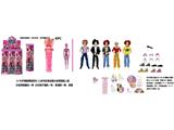 OBL10484641 - 泡水变色 K-POP 猎魔男团真人版  11.5寸11关节实身Baby saia - ABBy  - Mystery - Jinu-Romane  猎魔乐队 5款6PC混装带话筒带项链带鞋子