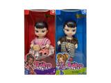OBL10485034 - 2代8寸12关节实身毛绒时装贝拉兹娃娃带项链带吉他
