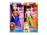 OBL10485048 -  BRATZ 冬天系列10寸大脚大腿实身毛绒大头贝兹娃娃带一束真花