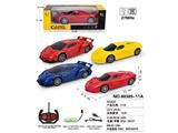 OBL10487140 - （3.7V包电）1:18四通遥控车乌玻璃实色仿真车(法拉利．毒药两款混装)(无灯光）