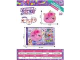OBL10487826 - 独角兽毛绒包包+DIY串珠女孩饰品过家家套装（戒指）