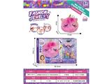 OBL10487827 - 独角兽毛绒包包+DIY串珠女孩饰品过家家套装（插梳）