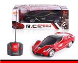 OBL617671 - Remote control car 1:18 black cross simulation window ferrari (red, yellow)