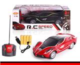 OBL617675 - Remote control car 1:18 black cross simulation window ferrari (red, yellow)