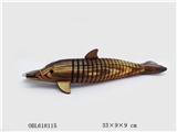 OBL618115 - Happy wood dolphin