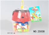 OBL618470 - Pug produced blocks multi-color combination weighing 80 grams (65-75 PCS)
