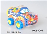 OBL618476 - Restoring ancient ways is the police car multi-color combination weighing 150 grams (about 120-130 P