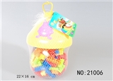 OBL618490 - Little mushroom produced blocks multi-color combination weighing 200 grams (about 165-180 PCS)