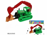 OBL619345 - Simulation of inertia farm tractor can rotate the farmer bring digging, drive)