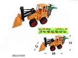 OBL619349 - Site simulation inertia wheel earthmoving truck plus basket with tree (driving)